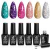 beetles Gel Polish Beetles Smalto Semipermente per Unghie in Gel, 6 Colori Smalto Gel Per Unghie 7.5ml Set, Lampada UV/LED Secca, Kit French Manicure Neutro