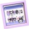 FASHION YO 10 pezzi Unghie finte in acrilico per bambini kpop, glitter arcobaleno unicorno sirenetta, adesive, kit completo per unghie false per ragazze, regalo di compleanno (Kuro 12 pezzi)