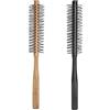 HREDZEO Spazzola Rotonda,2 Pezzi Spazzola per Capelli Rotonda in Legno Spazzola per Capelli con Manico in Setole a Sfera Spazzola in Legno Naturale con Finitura Lucida per Evitare di Tirare