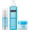 Neutrogena Hydro Boost Set regalo e cura del viso con gel detergente per acqua, siero e gel Aqua per la cura del viso, set regalo
