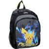 mybagstory Zaino Pokemon per bambini Pikachu | Zaino scuola materna e primaria | Zaino nero motivo catturali tutti | spallacci imbottiti e confortevoli | 35 x 27 x 18 cm