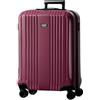 FERGÉ Trolley bagaglio a mano CANNES - Valigia rigida 55x35x22 cm valigetta bagaglio cabina 4 ruote rosso