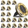 Bowfar 18 pezzi Luci Solari per Esterni, 12 LED Lampade Solare da Terra Bianco Caldo Luci da Giardino, Faretti Sepolta Solari Impermeabili IP65 per Prato, Marciapiede, Patio, Vialetto