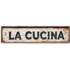 TMAHENG Italian Kitchen LA CUCINA Targa in metallo vintage retrò per casa bar decorazione da parete poster in metallo 20,3 x 30,5 cm