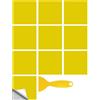 Hixingo Piastrelle Adesive Cucina Bagno, 20 Pezzi Mattonelle Adesive Cucina Piastrelle Bagno Adesivi PVC Pannelli Decorativi Tinta Unita per Mobili e Pareti (Giallo limone,20x20cm)