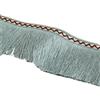 Anevous Nastro con frange, 2 m di larghezza, 13 cm di larghezza, bordatura con frange, nastro decorativo con frange, nastro decorativo per il fai da te, costumi, accessori da cucito, blu chiaro