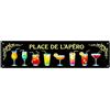 Gentinap Cocktail drink sfondo colorato decorativo latta segno vintage metallo insegna casa bar giardino decorazione parete poster metallo 10,2 x 40,6 cm
