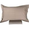 Caleffi Completo Lenzuola Matrimoniale Cotone e Lyocell Vita - Set Letto 240x280 con 2 Federe 50x80 a 4 Volant - Lenzuolo Sotto 180x200 con Angoli - Bicolore (Tortora)