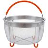 BRONG Cestello Cottura a Vapore Pentola a Pressione Inox 6QT Cestello Vapore Instant Pot con Manico per Carne Cestello Uova