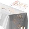 DDCKJ Addobbi 30 Anni Compleanno Runner Da Tavolo 28 Cm X 10 M Oro Rosa Decorazioni Tavolo Ritagliabile Per Feste Di Uomo E Donna