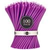Danilovo - Candele in Cera d'Api, 100 Pezzi, Colore Viola, Candele Decorative per Preghiera, per Rituali, Decorazione o Candele di Compleanno, 16 cm x 0,5 cm