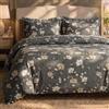 B O S A L O N I HOME Set Copripiumino Matrimoniale 4 Pezzi 220x230 con Lenzuolo 160x200+35 e 2 Federe 50x80 - Microfibra Morbida Traspirante - Bouquet Harmony Collection (Bouquet Grafite)