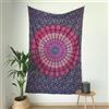 MOMOMUS Arazzo da Parete Mandala - Arte Murale Etnico 100% Cotone - Ideale come Arazzo Mandala da Parete e Telo Indiano per Sala Yoga - Lilla, 135x210 cm