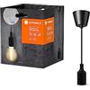 LEDVANCE Vintage 1906 Lampada a sospensione Bell E27, Black, LED MAX. 15W, base E27, luce a sospensione interna, combinazione 1906 vintage o lampade intelligenti