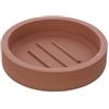 Generico Set accessori bagno completo Linea Marika in poliresina terracotta - Dispenser, Portascopino, Portaspazzolino, Portasapone e Vassoio (portasapone d'appoggio)