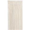 EcoLivzen Tenda da porta in tessuto bohémien, in macramè, lunga, stile bohémien, per eleganti decorazioni per la casa e sfondi per matrimoni, beige (100 x 200 cm)