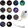 Dujuanus 2 in 1 Galaxy Projector Night Light - Proiettore Cielo Stellato USB, Proiettore Cielo Stellato e Luce Notturna, Lampada Galattica a LED orientabile a 360°, per decorare il soffitto (12-image)