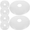 WESIEVYA 6 Pezzi Lampadario Sospensione Base Piastra in Metallo Bianco, Copertura Lampada Resistente a Ruggine e Crepe, per Riparazioni DIY e Studio