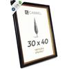 CABBEL Cornice Foto Barocca Nero-Oro 30x40 cm AVI - Cornice Vintage Antica con Decorazioni Ornamentali, Cornice Elegante per Foto, Poster e Opere d'Arte