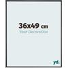 yd. Your Decoration - Cornice 36x49 cm - Nero Lucente - Cornice Decorativa Parete in Plastica con Vetro in acryl - Antiriflesso - 36x49 Cornice - Evry