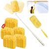 VicBou 52 Pezzi per Swiffer Panni Catturapolvere Ricambi Kit,3D 360° per Swiffer Duster Piumini Ricariche, con Manico e Palo Telescopico, per Intrappolare Polvere e Sporco