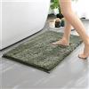Mateju Tappetino da Bagno Antiscivolo Assorbente, Tappetini Bagno in Microfibra Ciniglia Tappeto Bagno Lavabile Tappetino Bagno Morbido per Bambini Adulti Animali Domestici (50 * 80CM,Verde Militare)