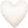 Morbidissimi - Cuscino Arredo Cuore Danae in Velluto 35x38 cm Panna, Cuscino Decorativo Sfoderabile con Cerniera, Design Romantico per Divano Letto Poltrona, Made in Italy AC371