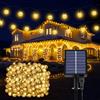Realky Catena Luminosa Esterno Solare 200LED 8 Modalità Luci Solari Esterno IP65 Impermeabile 27M Luci Giardino Energia Solare per Festa, Campeggio, Balcone, Feste, Gazebo(Bianco Caldo+Funzione di Memoria)