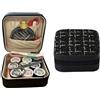 XINGSUI 1 Set da Cucito Accessori, Mini Set da Cucito, Portatile Kit da Cucita, Custodia Portatile, per la Casa, i Viaggi, Include Aghi, Forbici, Ditali, Filo da Cucito, Metro a Nastro (Nero)