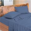 NARCISO - Lenzuola Matrimoniali 100% Cotone Made in Italy, Completo Letto Composto da 1 Lenzuolo Sotto con Angoli 180x200, 1 Lenzuolo Sopra 240x290, 2 Federe Cuscini 50x80cm (Celeste Polvere)