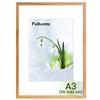 Feihorrm Cornice portafoto, A3 Cornice in legno di quercia, con vetro temperato, per foto da 29,7 x 42 cm senza passepartout o foto da 20 x 28,7 cm con passepartout (Beige, A3 (29,7 x 42 cm)/ 1x)