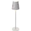 Hervit 30420 LAMPADA LED STELO CANVAS DIA.7XH27CM ROSA DIMMERABILE, BATTERIA RICARI.C/CAVO USB S.R.