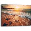 Printerland Quadro Moderno MARE Spiaggia Sole Onde Quadri moderni soggiorno da Parete XXL grande Stampa su tela Canvas Decorazione Murale muro Arredo Camera da letto Cucina Hotel B&B (13, 30x40 cm)