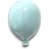 Generico Palloncino Decorativo in Ceramica - Rosa o Celeste o Bianco - Scultura Elegante e Giocosa per la Casa - Finitura Lucida 15x11x9 cm - Idea Bomboniera, Regalo, Arredo Casa, Festa di Benvenuto (Celeste)