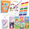 GOLDGE 24 Libri da Colorare Gadget Compleanno Bambini, Mini Libro da Colorare Set con Acquerelli Carta per Pittura Sacchetti Regalo Pennelli, Regalini fine Festa Compleanno 4-8 Anni