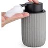 Segbeauty Dispenser Sapone Schiuma, 320ml Dispenser Shampoo e Bagnoschiuma, Erogatore Liquido Riempibile, per Shampoo, Bagno Ceramica (Grigio)