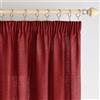 Woaboy Tende per Interni Lino con Fettuccia Tende Moderne Traslucido Decorative per Soggiorno Camera da Letto Finestra 2 Pezzi 140x260cm Vino Rosso