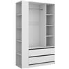 Vicco Armadio multifunzione multifunzione Elmo, Bianco, 50 x 200 cm | Set di 2per riporre in modo flessibile diversi capi di abbigliamento