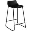 ATMOSPHERA CREATEUR D'INTERIEUR Atmosphera - Sgabello da bar Otac nero - Altezza 82 cm, Altezza seduta 66 cm - Gambe in metallo con poggiapiedi - Per cucina, isola centrale