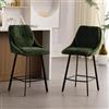 chairus 2 PZ Sgabelli da Bar in Tessuto Sgabelli Cucina Moderni, Verde