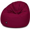 PATCH HOME Patchhome - Pouf 2 in 1, cuscino da pavimento, poltrona a sacco da gaming, per adulti e bambini, con imbottitura (Ø 145 cm, rosso vino)