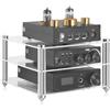 Nordivo Mobile Stereo Hi Fi Rack In Acrilico, 2 Ripiani, Moderno, Scaffale Av, Per Giradischi, Soggiorno, Sala Giochi