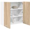 vidaXL Armadio pensile Rovere Sonoma 80 x 31 x 80 cm Legno multistrato, Armadio da cucina moderno, design rettangolare, ampio spazio, materiali resistenti, stile contemporaneo, per l'organizzazione in
