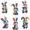 YULONGWU 6 Pezzi Coniglietto Ornamenti Pasqualis, Decorazioni Pasquali da Appendere, Coniglio Decorazioni per Dasqua, Addobbi Pasquali da Appendere, Coniglio Decorazione Pasquale per Casa, Esterno, Regali (B)