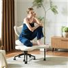 Pinmoco Sedia ergonomica girevole a 360°, sedia da meditazione con gambe incrociate e ruote, sedile regolabile per ADHD, forte supporto lombare, arredamento chic