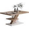 Casaria® Tavolino Detroit 90x60x45cm da Divano 2 Ripiani in Legno Carico Max 50kg Antigraffio Tavolo da Caffé Soggiorno Design Moderno