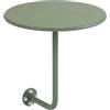 Generico Tavolino rotondo da parete, Tavolo Rotondo a Parete, tavolino in acciaio inox con base in ferro a forma di L, tavolino laterale per bar, caffè, Ufficio, Ristoranti, salvaspazio(Light green,50cm)