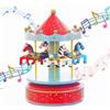 MINGZE giostra di Carillon, Scatola Musicale Music Box Vintage Exquisite Crafts San Valentino Compleanno Regali di Natale Decorazioni per la casa, Multicolore (DOT-Red)