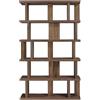 AC ANGEL CERDÁ Ángel Cerdá - Libreria in legno di noce con ripiani irregolari - Libreria moderna - Libreria da soggiorno - Resistente e funzionale - 120 x 23 x 195 x 195 cm