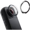 Generico Per Insta360 X4 Air Protezione Antipolvere Antigraffio di Ricambio per Lente Protettiva Ottica, Obiettivo a Sgancio Rapido per Fotocamera Sportiva 360 X4 Air. (PC)